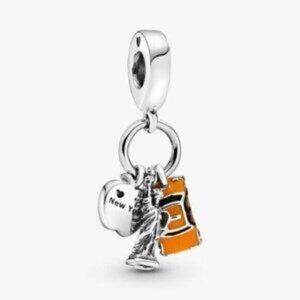 Symbols of New York City Dangle Charm For Pandora Bracelet Sterling Silver